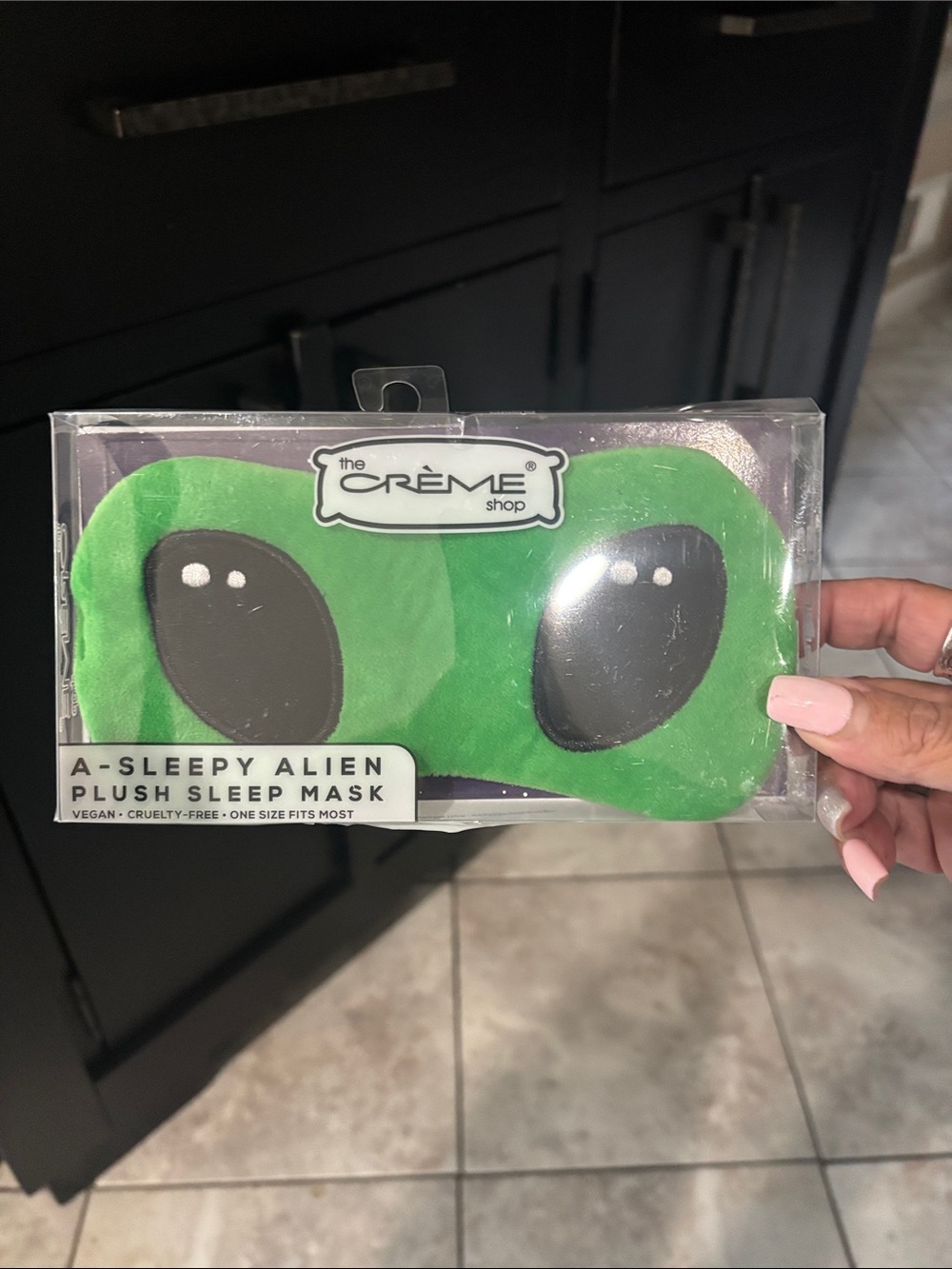 The Crème Shop A-Sleepy Alien Plush Sleep Mask - Green